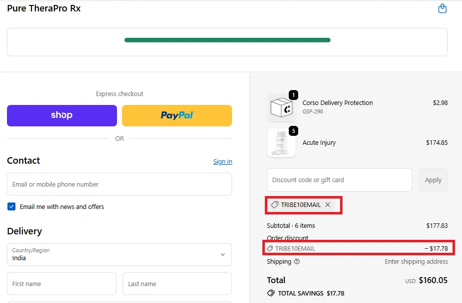 Purethera 10% off coupon code